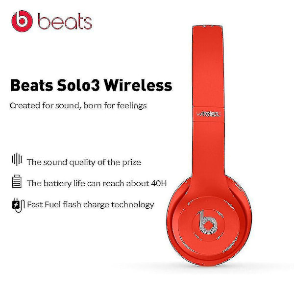 Beats By Dr Dre Solo3 trådløs on-ear hovedtelefon - fremragende hovedtelefon Black Red