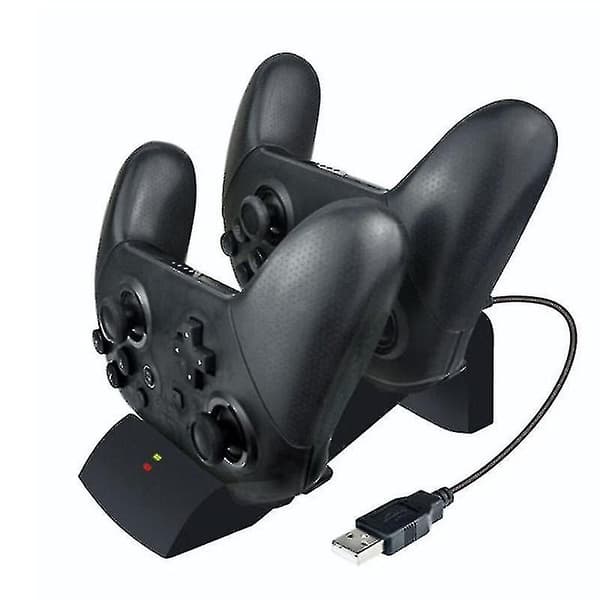 Dual Usb ladestander Stationsholder til Switch Pro