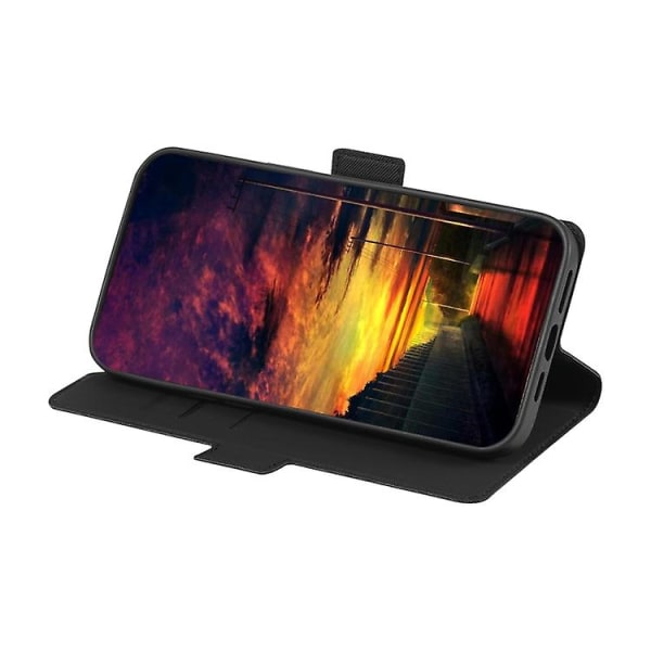 Til Samsung Galaxy A41 Twill Texture Side Button Lædertelefontaske Black