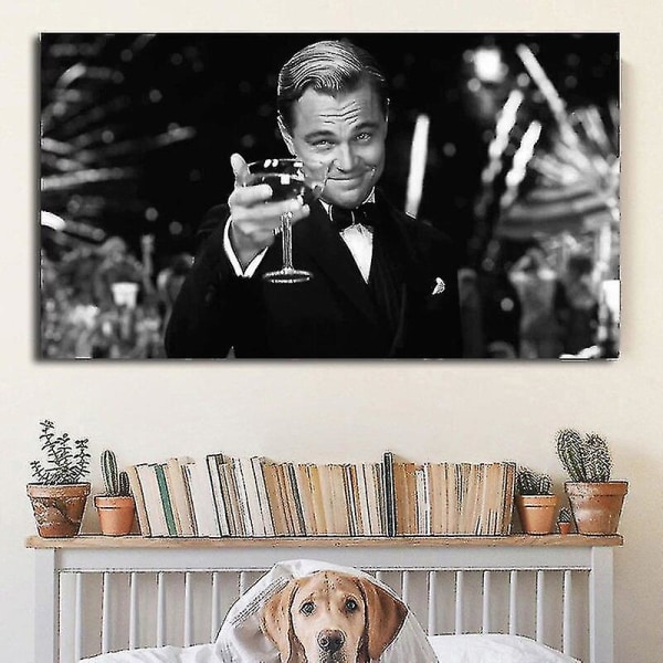 Julistekangasmaalaus Suuri Gatsby-elokuva Leonardo Dicaprio Wall Art No Frame 30x60cm
