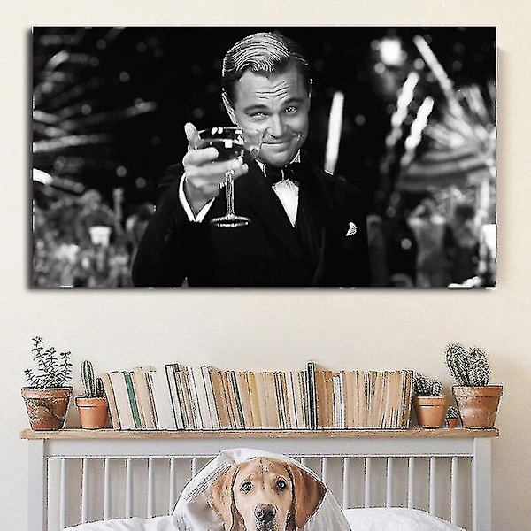 Poster Canvas Painting The Great Gatsby Movie Leonardo Dicaprio Wall Art No Frame 40x80cm