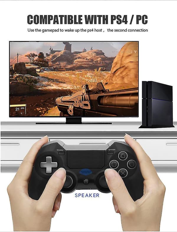 Trådlös Bluetooth spelkontroller kompatibel Ps4 / Slim / Pro / Pc Blue