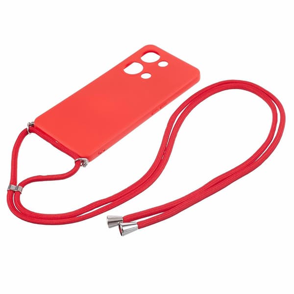 För OnePlus Ace 2V/Nord 3 5G case TPU-fiberfoder Skyddande cover med lång snodd Red Style D OnePlus Ace 2V