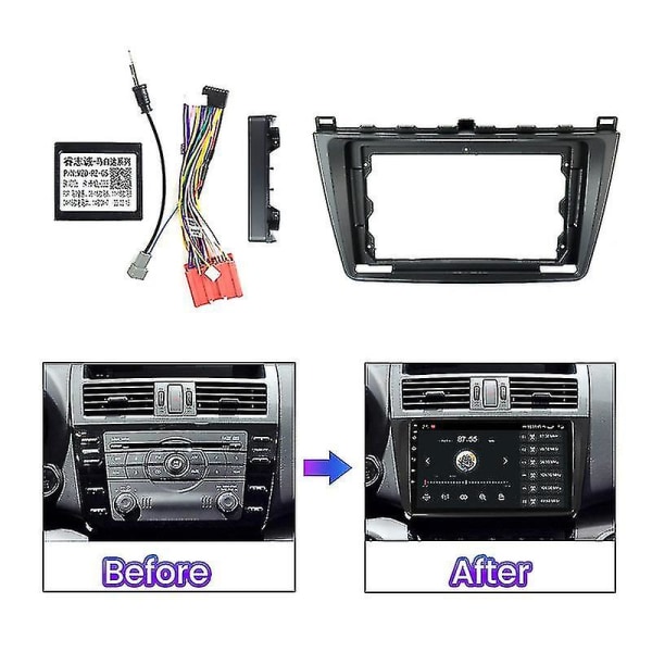 Til Mazda6 Mazda 6 2008 - 2012 Bilradio Dashboard Panelramme Strømledning Canbus Frame Canbus Cable