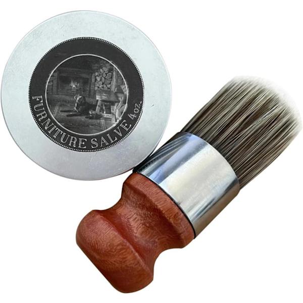 Møbelsalve til Læder, Møbelsalve/Læder Salve med Vildsvinebørste, Møbelsalve & Børstepakke - 4 oz