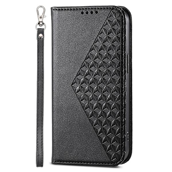 För Oppo A79 5g / A2 5g Case Calf Texture Pu Läder+tpu Stativ Cover Black