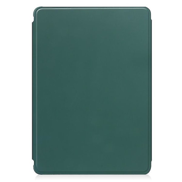 För Samsung Galaxy Tab A9+ 360 Rotation Transparent Smart case med tangentbord Dark Green