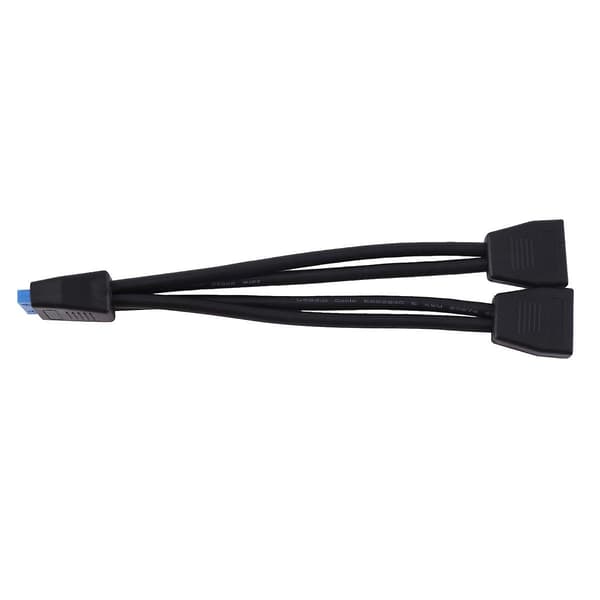 Lille Mini Usb 3.0 19 ben/20 pin intern forlængelseshoved 1 til 2 adapter splitterkabel til Motherb As Shown