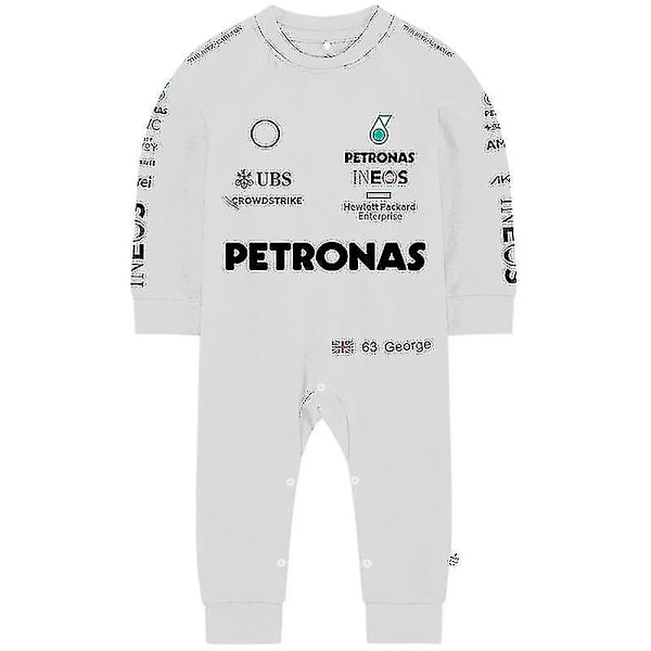 2023 F1 Ny säsong Sport Baby Jumpsuit Vår Höst Svart Bebisar Pojke Barn Romper Formula One Racing Team Nyfödd Krypdräkt Kr WCLTY-207 24M