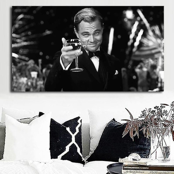 Julistekangasmaalaus Suuri Gatsby-elokuva Leonardo Dicaprio Wall Art No Frame 50x100cm
