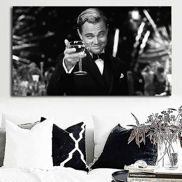 Poster Canvas Painting The Great Gatsby Movie Leonardo Dicaprio Wall Art No Frame 40x80cm