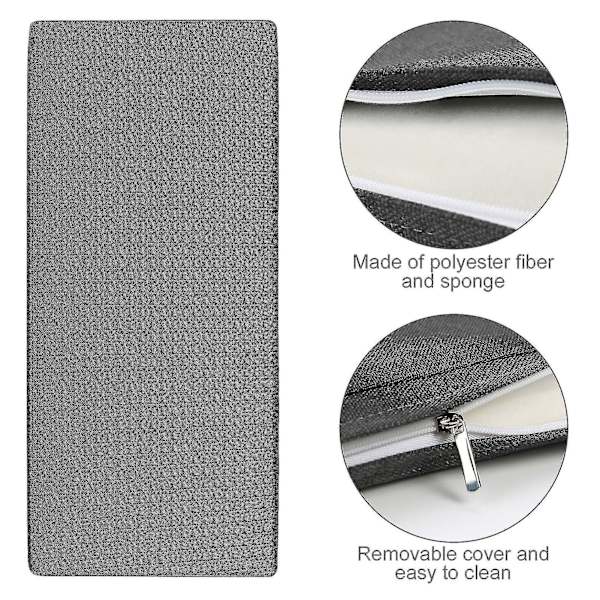 Bänk Swing Kudde Med Fixeringssnöre Rektangulär Vattentät Tjock Non-ip uteplats Gray 150X42CM