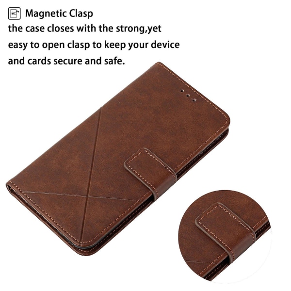 Samsung Galaxy A15 5G case , yksivärinen lompakko, nahkainen cover Brown Style D Samsung Galaxy A15 5G