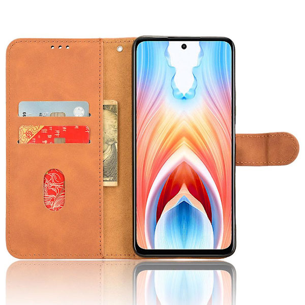 Oppo A79 5g / A2 5g Case Stand Lompakko Puhelimen cover Brown