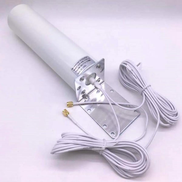 3g 4g Lte ulkoinen antenni ulkona, 5 metrin kaksois-Crc9/ts9/sma-liitin 3g 4g reititinmodeemille white