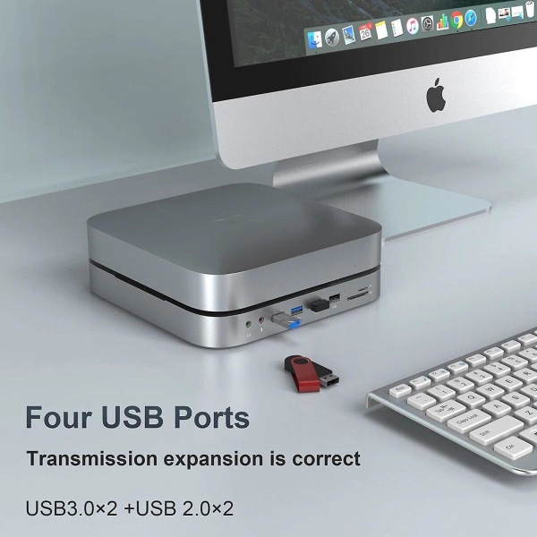 12in1 USB-c-kiintolevykotelon telakointiasema Mac Miniin M1/m2 kotelo Jy