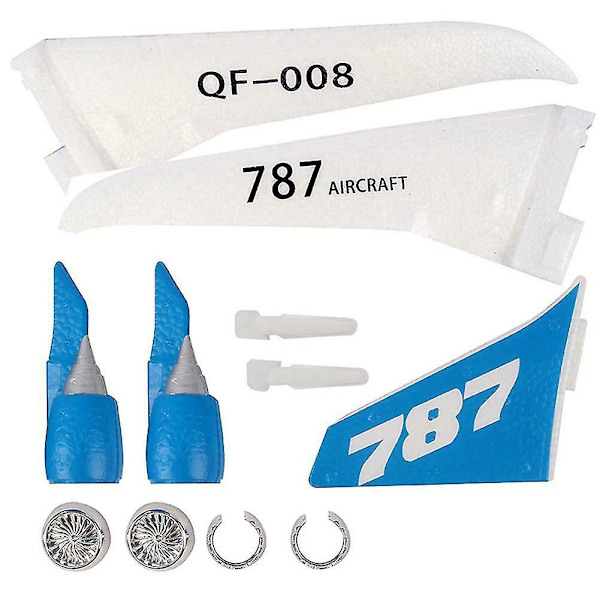 DIY EPP Fjärrkontroll Flygplan RC Drone 787 Fixed Wing Plane Kit Toy ZUAN Dual Battery