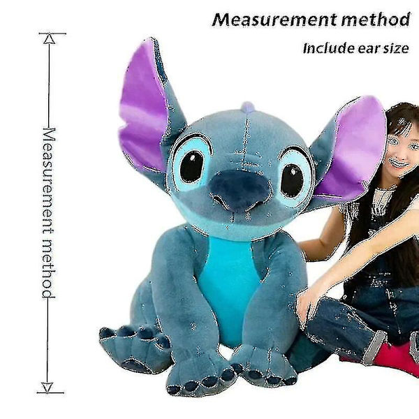 2024 Giant storlek Lilo Stitch Plyschleksak Tecknad Kawaii Djurpar Sovkudde Mjukmaterial Leksak för barn Present Stitch 60cm