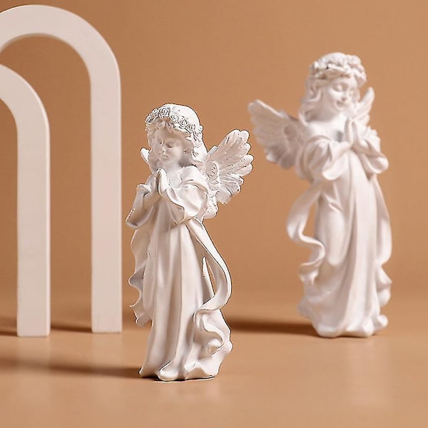 Rukoileva enkeli patsas Ornamentti uskonnollinen taidehartsi Söpö henkinen mukavuus sisustus kodin sisustus S