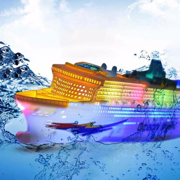 Lys og musik krydstogtskib Universal elektrisk legetøjsbåd Multicolor