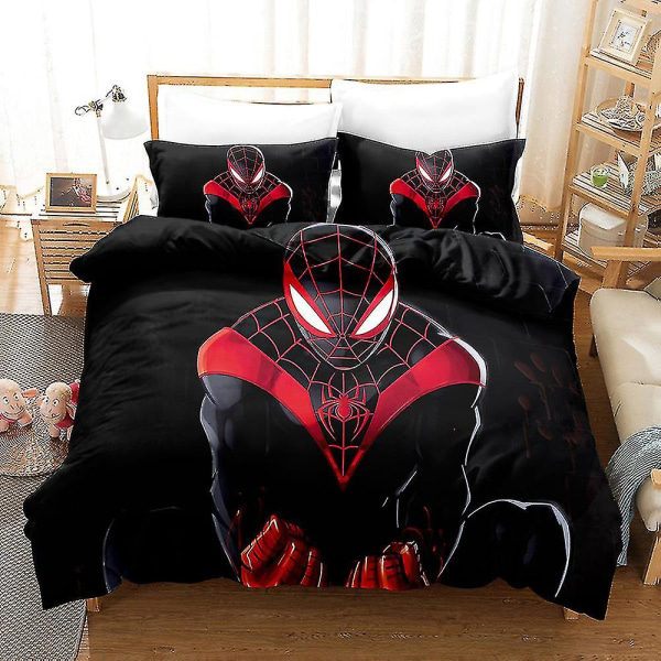 Spiderman 3d- printed Sängkläder Set Cover Quilt Cover Örngott Barn Present AU QUEEN 210x210cm