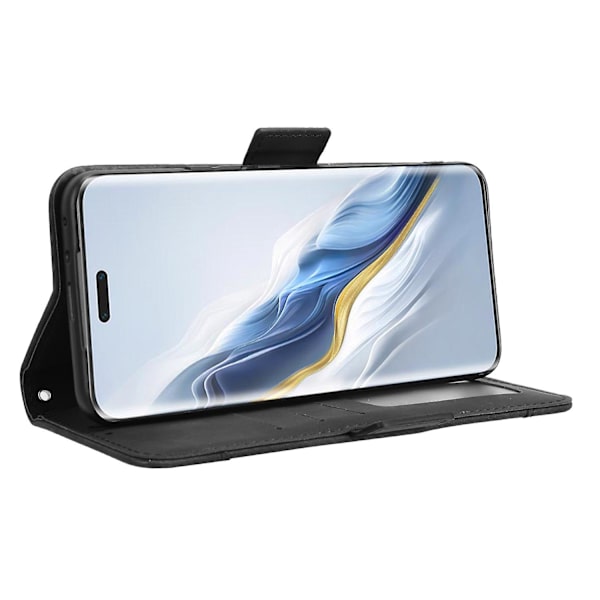Cover för Honor Magic6 Pro 5G Case Stativ Flera kortplatser Case - Brun Black Style D Honor Magic6 Pro 5G