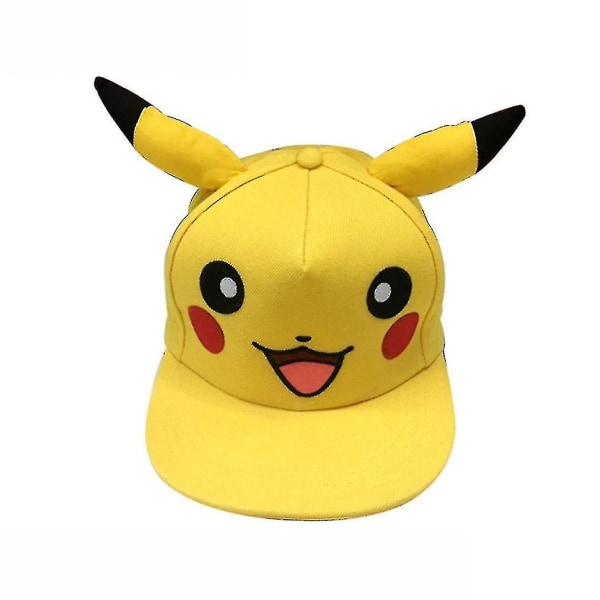 Sencu Pikachu broderad baseballhatt - Unisex Casual Snapback- cap i bomull med platt brätte och mesh -solskydd