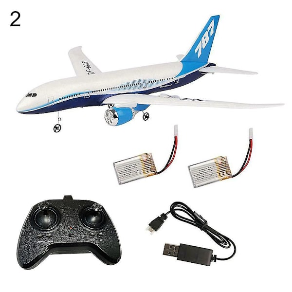 DIY EPP Fjärrkontroll Flygplan RC Drone 787 Fixed Wing Plane Kit Toy ZUAN Dual Battery
