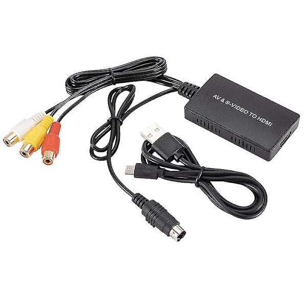 S-video till hdmi-omvandlare Av till hdmi-adapter Rca-konverterare Stöd 1080p Shytmv One Size