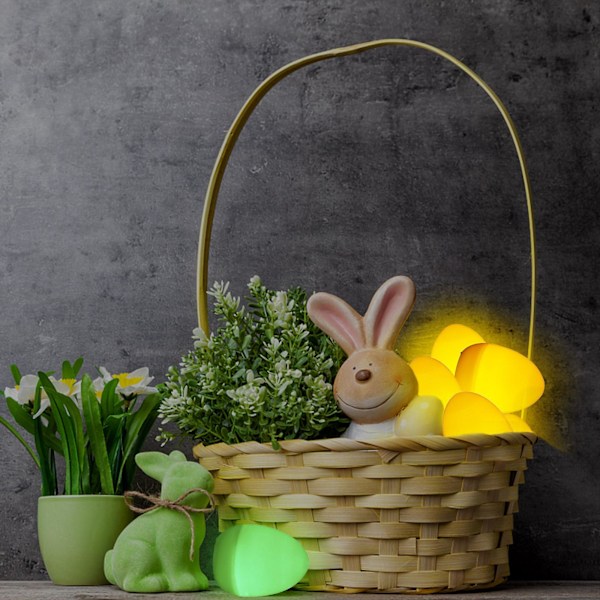 12 påskljusprydnader påskhängande ägg påskgransprydnader för påskdekor eierfarben ostern BG