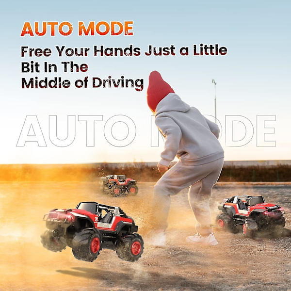Suuri kauko-ohjainauto, 1:14 Jeep Crawler LED-valolla, Rc-kilpa-autot, maastoautot, 2,4 GHz:n maastoajoneuvon leluauto lapsille aikuisille, automaattitila,