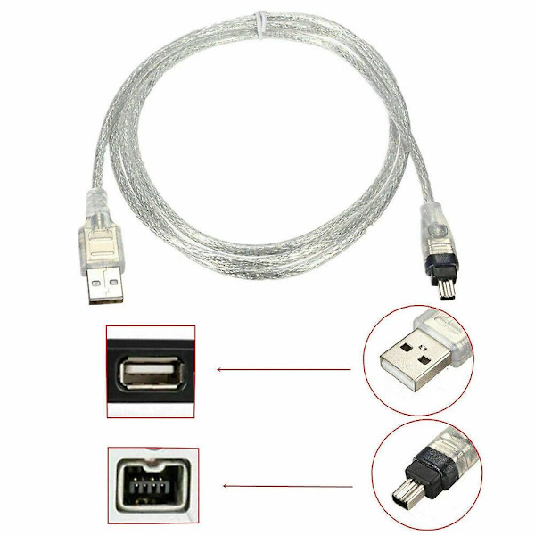 Til Mini DV MiniDV USB-datakabel FireWire IEEE 1394 HDV-videokamera til redigering af pc