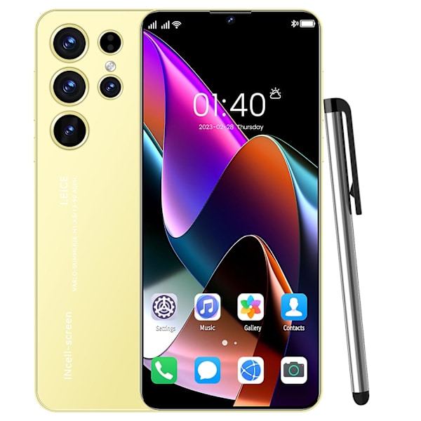 Nnte30+ 4g matkapuhelin 6,8" 32gb/3gb lukitsematon matkapuhelin Dual Sim, musta, kosketuskynällä, 2023 uutta lukitsematonta Android-puhelinta golden