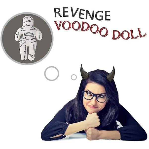 Bad Boss Voodoo Doll Stress relief Reducer Bästa Nyhetspresent för Rosa Elephant Exchange Polyester Holiday Party Presenter White