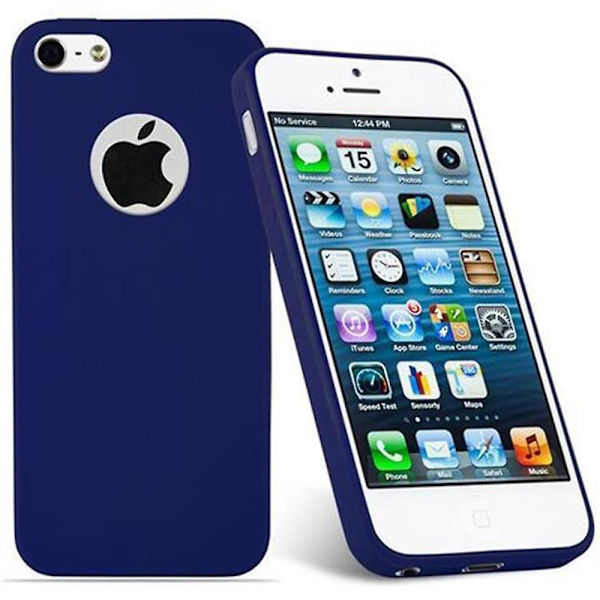 iPhone 5 / 5S / SE 2016 Hülle Handy Cover TPU case - Matta Farben CANDY DARK BLUE iPhone 5/5S/SE 2016