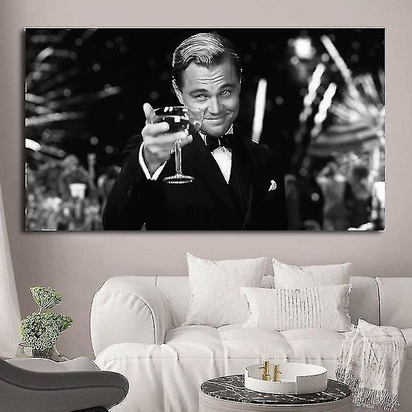 Poster Canvas Painting The Great Gatsby Movie Leonardo Dicaprio Wall Art No Frame 40x80cm
