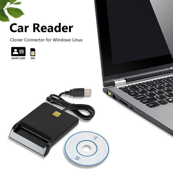 USB smartkortsläsare för bankkort Ic/id Emv-kortläsare Hög kvalitet för Windows 7 8 10