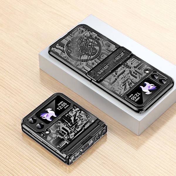 Galaxy Z Flip 5 Case, Samsung Z Flip 5 Case Gångjärnsskydd Stötsäkert Case För Galaxy Flip 5 5g black