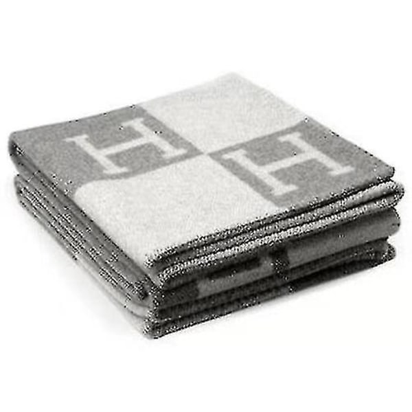 Newwool Cashmere Pläd filtar Kudde Soffa Sängkläder Sjal Julpresent Grey