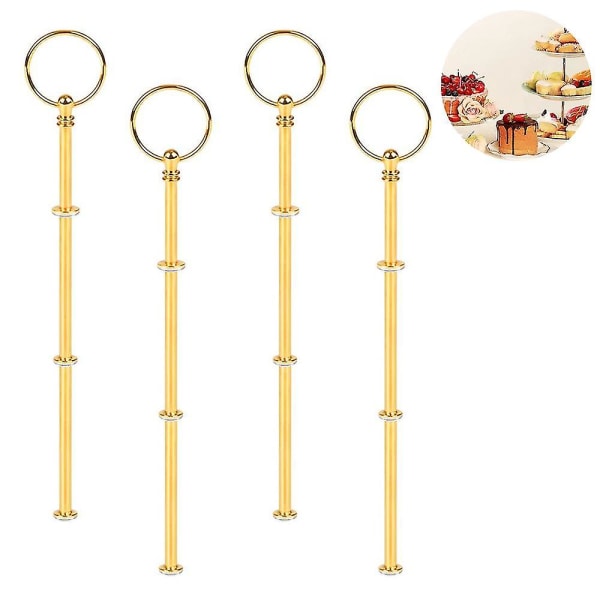 4 set 3 tasoinen kakkuteline Gold