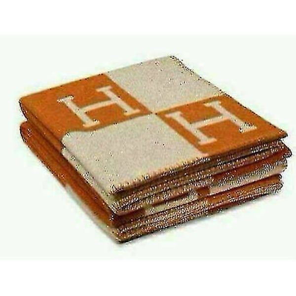 Newwool Cashmere Pläd filtar Kudde Soffa Sängkläder Sjal Julpresent Orange