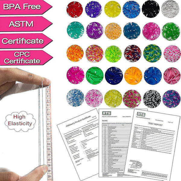 12000+ färgglada loom bands , julklappsgummiband för
