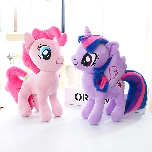 22- 40 cm My Little Pony Toy Fylld Plysch Pinkie Pie Rainbow Dash Film & Tv Unicorn Toys Vänskap är magic för tjejer Presenter Apple Jack 30cm