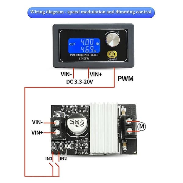 DC Motor Driver, Motor Speed ​​Controller DC 3-20v 15a Pwm Motor Regulator Board