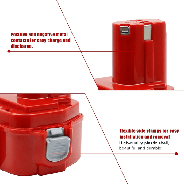 4,0ah udskiftningsboreværktøj batteri til Makita 12v Pa12 1220 1222 1233 1233s 1234 1235 Skruetrækker batteri 1 pack battery 4.0Ah