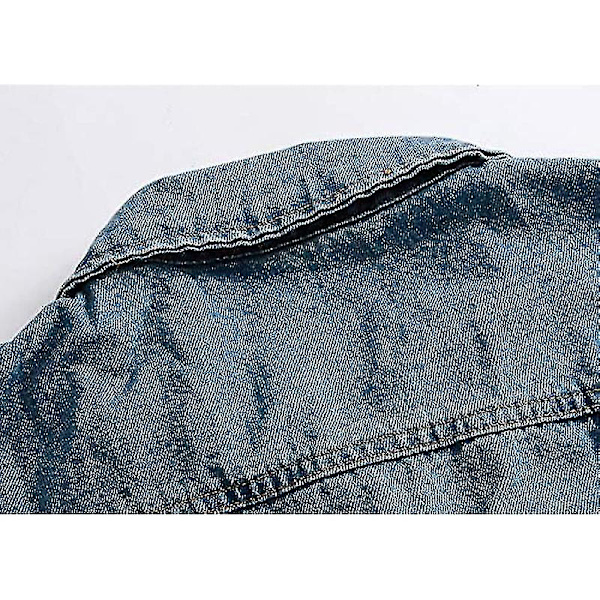 2023 nya män mode ärmlös jacka väst väst jeans Weskit Cowboy väst Tw Blue 4XL