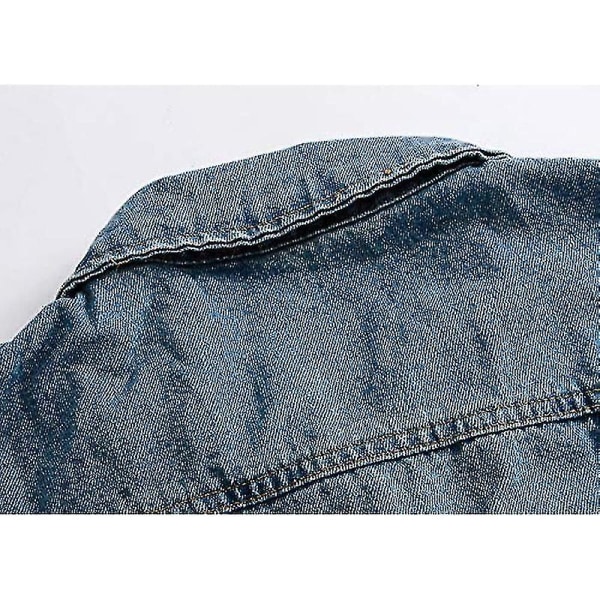 2023 nya män mode ärmlös jacka väst väst jeans Weskit Cowboy väst Tw Blue 6XL