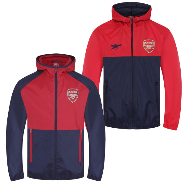 Arsenal FC Boys Jacka Dusch Windbreaker Barn OFFICIELL Fotbollspresent Red 2-3 Years