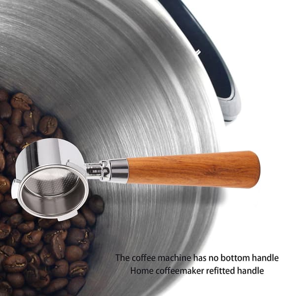Kaffebundløs til Delonghi Ec680/ec685 filter 51mm rustfrit stål erstatningsfilterkurv Co Silver