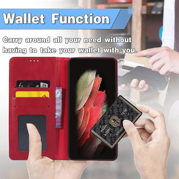Kompatibel med Ulefone Armor 8 Case, Folio Cover Magnetic Wallet Læder Taske til Ulefone Armor 8 C2